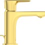 Ideal Standard Connect Air Slim Waschtischarmatur in gebürstetem Gold.