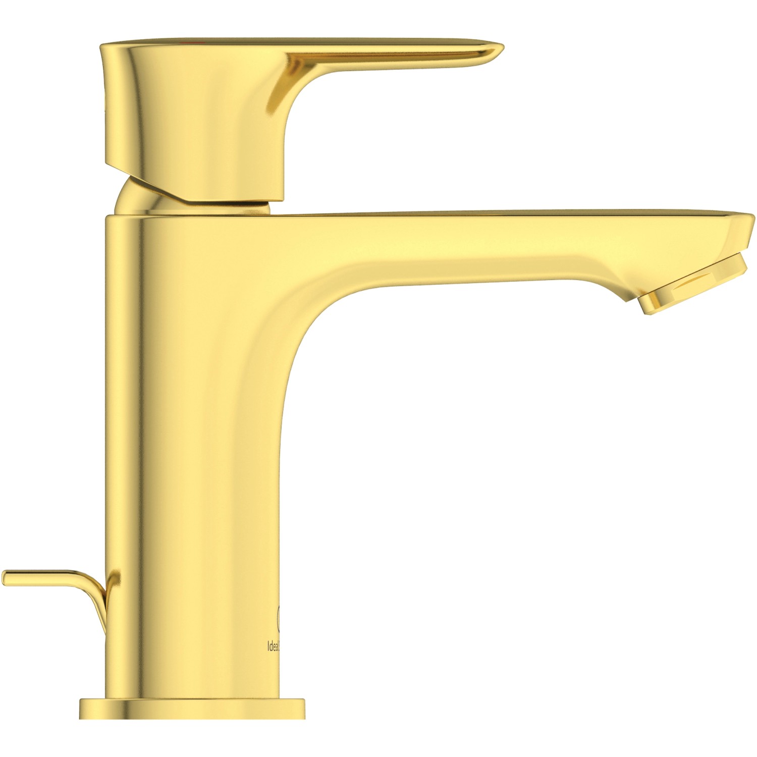 Ideal Standard Connect Air Slim Waschtischarmatur in gebürstetem Gold.