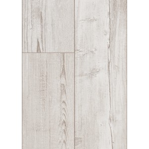 Laminatboden Mount Logan Pine, Eiche Dekor, helle Holzoptik für Wohnräume.