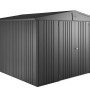 Biohort Metall-Gerätehaus Europa, dunkelgrau-metallic, 8,9 m².