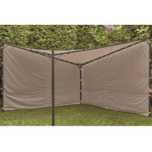 Siena Garden Seitenteile, 2er Set, grau, für Pavillon Berlino 400x197 cm.