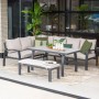 Vasano 4-teilig, Premium Dining Ecklounge Set, Gartenmöbelsetㅤ