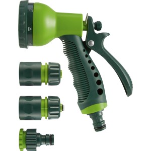 4-teiliges Multifunktionsbrausen-Set mit 4 Strahlvarianten für Gartenschlauch