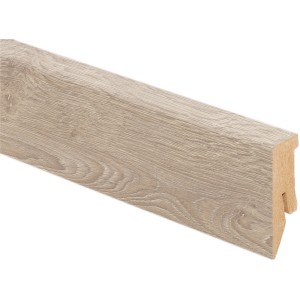 Sockelleiste Poseidon Hawaii Oak, 50x18x2600 mm, mit Kabelführung.