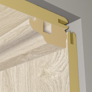 Detailaufnahme: Deckenabschlussleiste, 260 cm, Zubehör für Paneele, für einen sauberen Deckenabschluss.