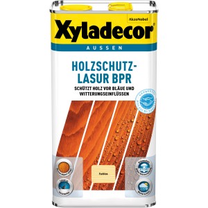 Xyladecor Holzschutz-Lasur BPR Farblos 5 l für den Außenbereich. Holzlasur im Metalleimer.