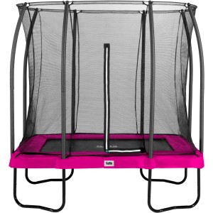 Salta Comfort Edition Gartentrampolin, 214x153 cm, pink mit Sicherheitsnetz.
