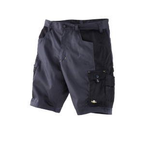 Uncle Sam Arbeitsshorts in Anthrazit/Schwarz, Größe 46. Sommerliche, leichte Arbeitshose mit praktischen Taschen.