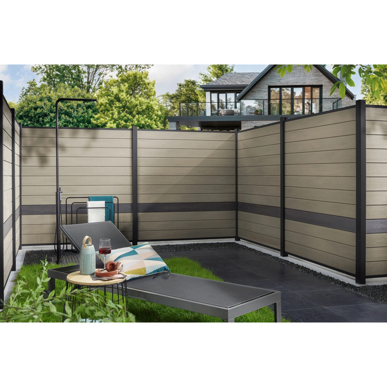 Einzelprofil System WPC Platinum XL 178 cm Taupe-Grau_2