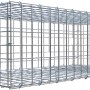 Leere Gabiona C-Ring-Gabione, 30x100x50 cm, Maschenweite 5x5 cm, aus verzinktem Drahtgitter.