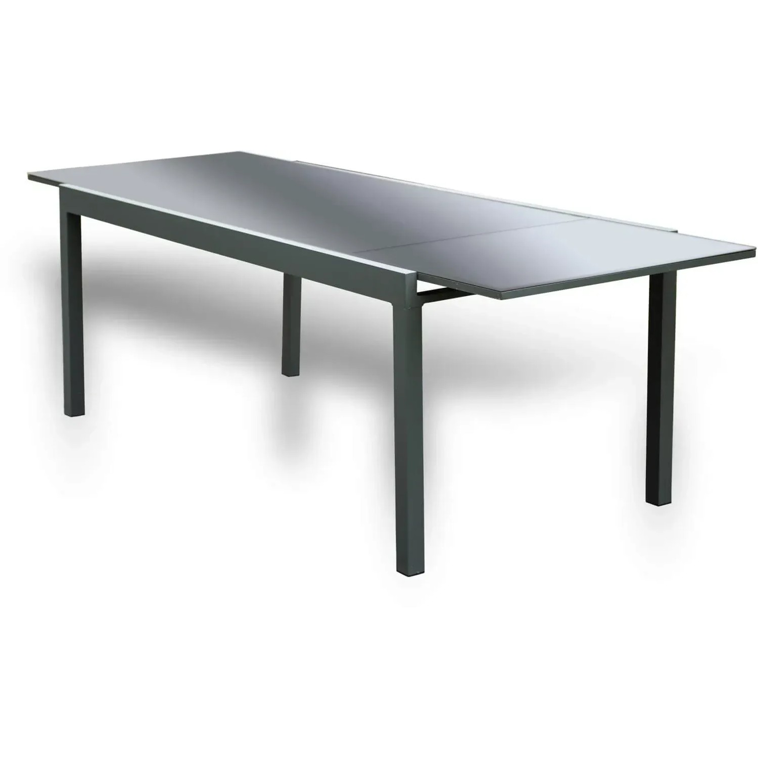 Home Deluxe Gartentisch Sol Ausziehbar Glas Hellgrau 75 cm x 240 cm/180 cm x 90 kaufen bei OBI