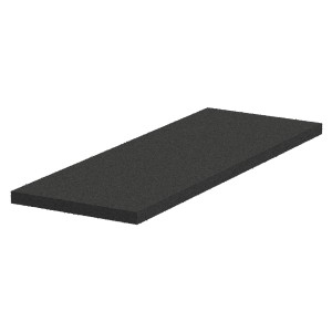 GS Terrassen Gummipad 150 mm x 50 mm x 5 mm Schwarz