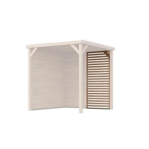 Karibu Seitenwand Lamellen Optik für Pavillon Kvadrat 231 cm x 115 cm Natur