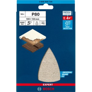 Bosch Expert M480 Netzschleifblatt, 100x150mm, K80, 5 Stück, für Multischleifer.
