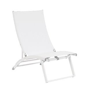 Weißer Bizzotto Lounge-Sessel Taylor, ideal zum Entspannen im Garten oder auf der Terrasse.