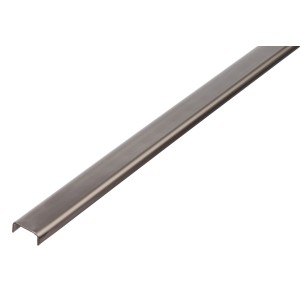 U-Profil aus Edelstahl, 10x16x1000 mm, für Baukonstruktionen und Maschinen.