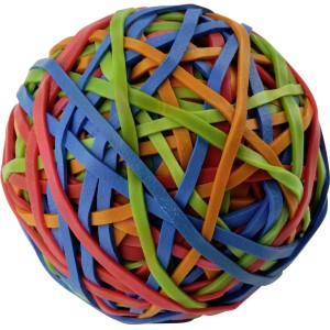 Fackelmann Gummiring-Ball 190 Stück Bunt