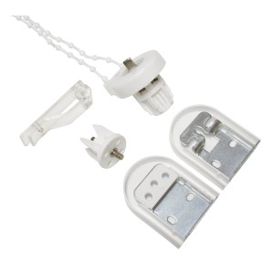 Gardinia Rolloumbausatz mit Kette, weiß, für Rollos bis 203 cm Breite.