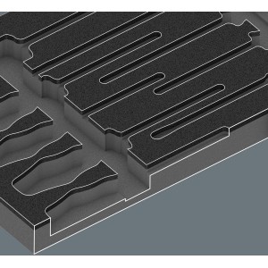 Wera Schaumstoffeinlage für Werkstattwagen, passend für 18-teiliges Schraubendreher-Set.