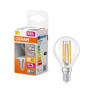 Osram LED-Leuchtmittel E14 Tropfenform 3,4 W 470 lm Dimmbar Klar 8 cm x 4,5 cm