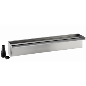 Oase Waterfall 60, Edelstahl Wasserfall für den Gartenteich, 60 cm breit.