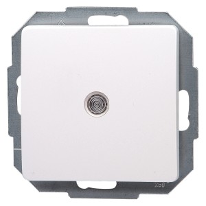 Kopp Auswechselschalter Paris Arktisweiß, beleuchteter Schalter für Unterputzmontage.