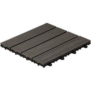 Home Deluxe WPC-Fliese Bavaro Anthrazit, 30x30cm, mit Klicksystem für Terrasse & Balkon.