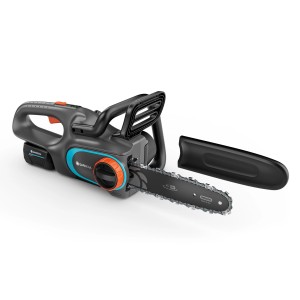 Gardena Akku-Kettensäge PowerSaw 250/18V mit Akku, Kette und Schwert von Oregon. Ideal für Gartenarbeiten.