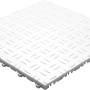 Weiße Florco Kunststoff-Klickfliese grip, 40x40 cm mit Riffelblech-Optik, 6 Stück