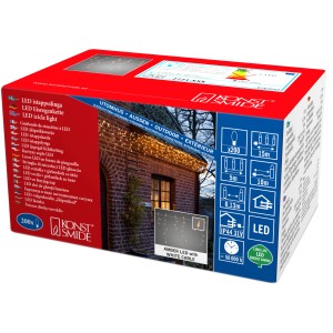 Konstsmide LED-Eisregen-Lichtervorhang 200 bernsteinfarbene LEDs