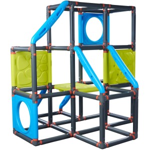 BIG Kletterturm Kraxxl The Frame: Klettergerüst mit Kletterplatten, Ringen und robustem Rahmen.