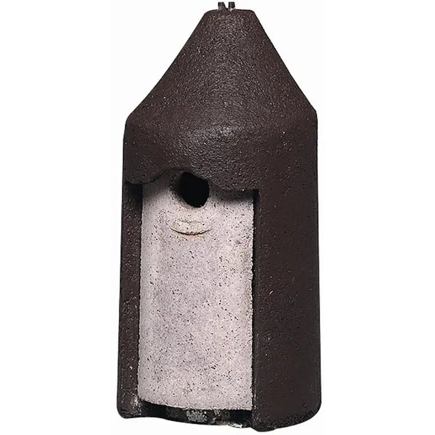 Schwegler Nisthöhle aus Holzbeton, braun/grau, zum Aufhängen. Nistkasten für Meisen und andere Gartenvögel.