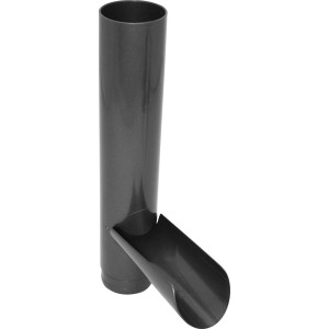 Marley Wasserablaufklappe DN 105 in Anthrazit-Metallic für Kunststoff-Dachrinnen.