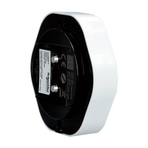 Schneider Electric Wiser Wassersensor, ein Smart Home Sensor in Weiß, Nahansicht.