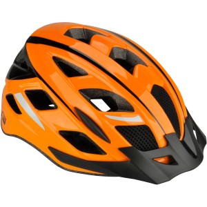 Oranger Fischer Fahrradhelm Urban Sport Gr. S/M mit Visor und Belüftungslöchern.