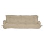 Beige Beautissu Hollywoodschaukel Auflage Flair HS, 180x50x8cm, mit Deko-Kissen.