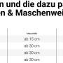 Tabelle: Korngrößen, Mauertiefen und Maschenweiten für Zierkies & Ziersplitt.