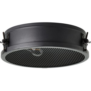 Schwarze Brilliant Deckenleuchte Zois Ø 34 cm im Industrial Look mit Korund-Details.