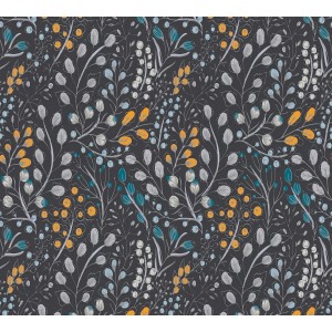 A.S. Création Vliestapete Blumen Schwarz Orange