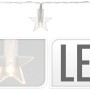 LED-Lichterkette mit Sternen, 10 warmweiße LEDs für den Innenbereich, batteriebetrieben.