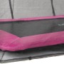 Detailaufnahme: Rosa EXIT Silhouette Bodentrampolin 244x366cm mit Sicherheitsnetz.