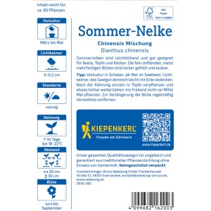 Kiepenkerl Sommer-Nelke Chinensis Mischung Saatgutpackung.