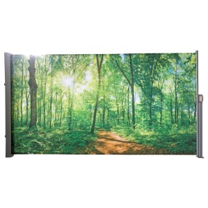 Garden Pleasure Seitenmarkise Motiv Waldlichtung 300 cm Schwarz