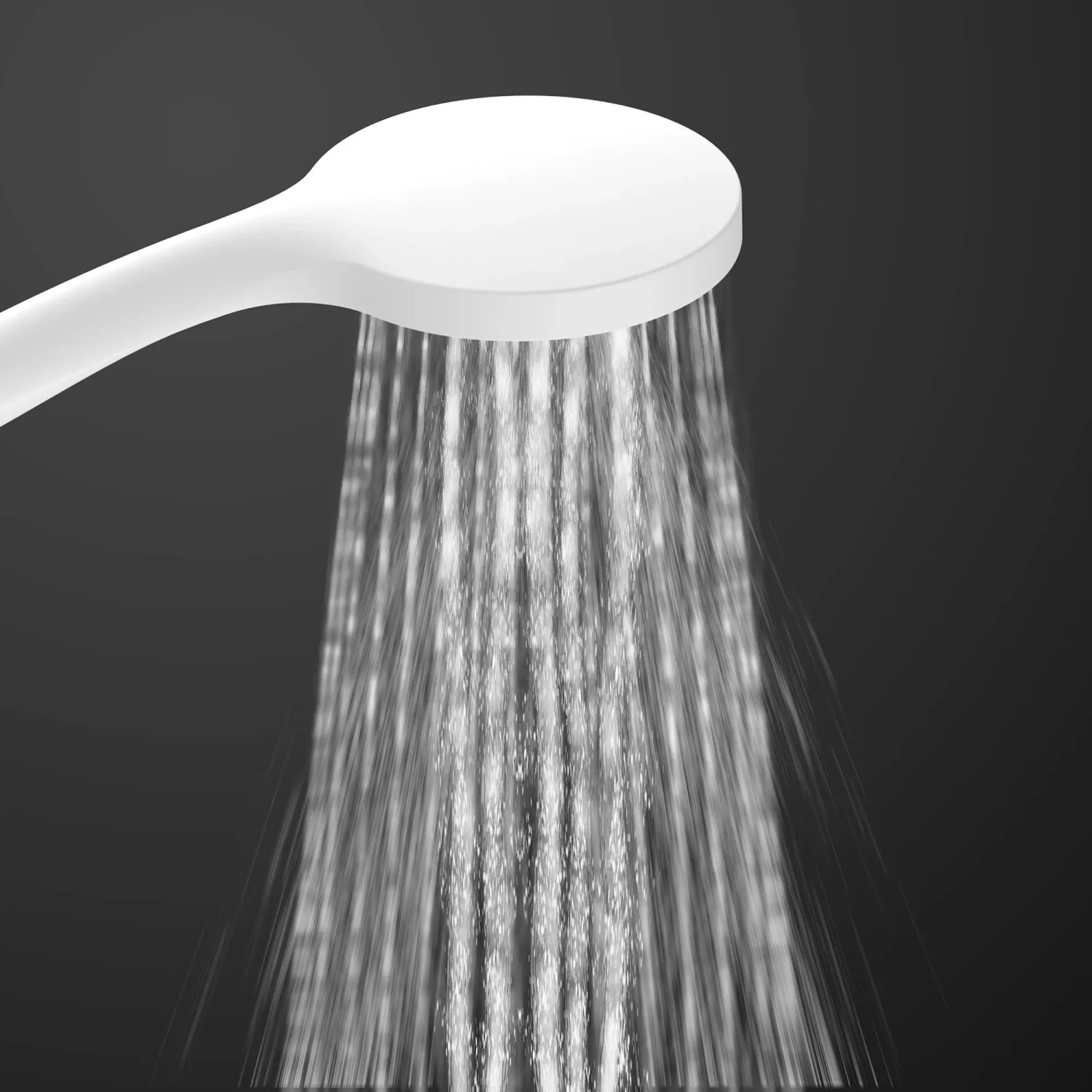 Schütte Handbrause Capri, weiß matt/anthrazit, mit Wasserstrahl.