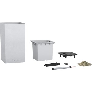 Lechuza Canto Stone high 40 Quarzweiß Pflanzgefäß mit Zubehör.