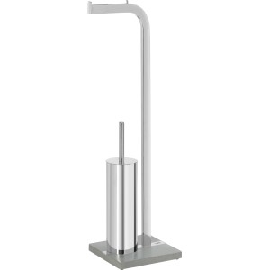 Freistehende WC-Bürstengarnitur mit Papierhalter, verchromt von baliv.