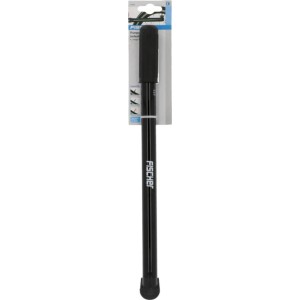 Schwarze Fischer Luftpumpe (42 cm) mit Rahmenbefestigung für Auto-, Dunlop- und Sclaverandventile.