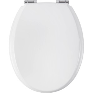 Weißer baliv WC-Sitz Laya mit Absenkautomatik und Holzkern.