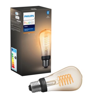 Philips Hue Filament ST19 E27 LED-Lampe, 9W, warmweiß, mit Bluetooth.