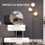 Goldene HOMCOM Stehleuchte mit 3 Glaslampen, Metallgestell und Fußschalter. Modernes Design für Innenleuchten.